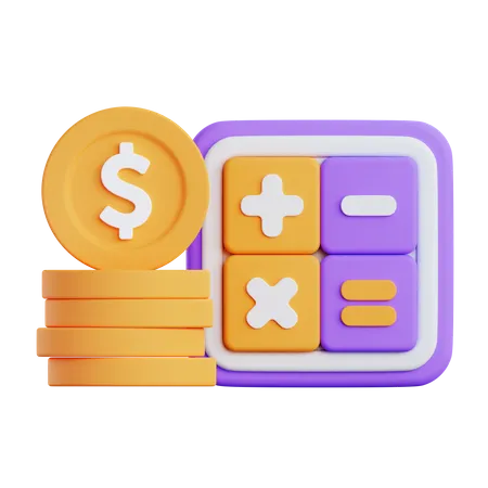 Calcul financier  3D Icon