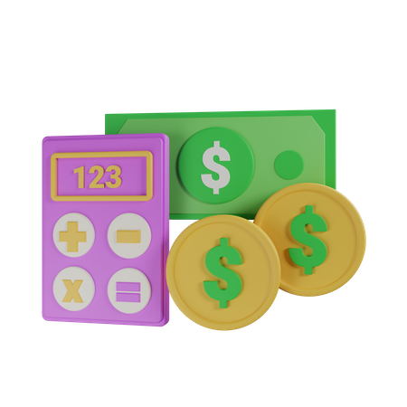 Calcul financier  3D Icon