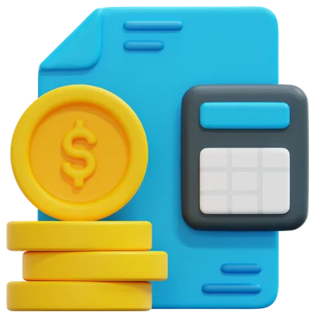 Calcul financier  3D Icon