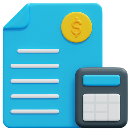 Calcul financier  3D Icon