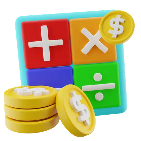 Calcul financier  3D Icon