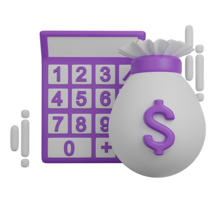 Calcul financier  3D Icon