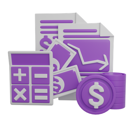 Calcul financier  3D Icon