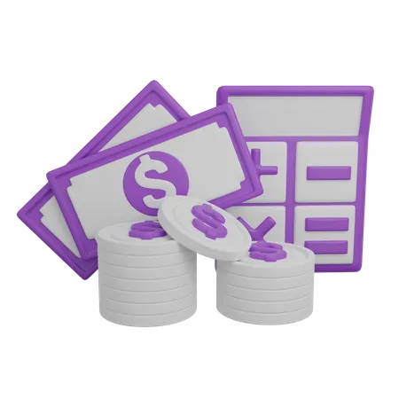 Calcul financier  3D Icon