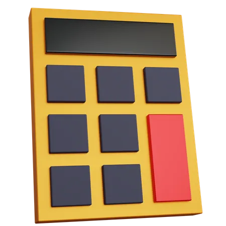 Calculadora De Renderizacao 3 D Sem Simbolos Isolados 3D Icon