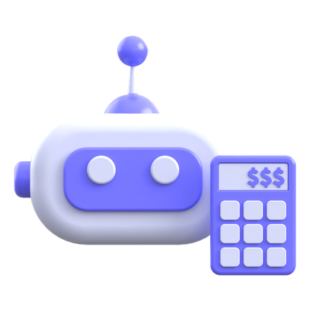 Calculadora de chatbot de IA  3D Icon