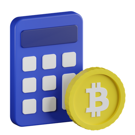Calculadora bitcoin  3D Icon