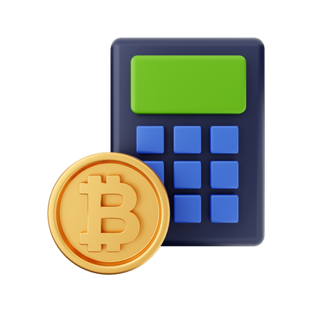 Calculadora bitcoin  3D Icon