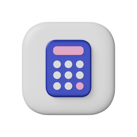 Aplicativo de cálculo de calculadora  3D Icon