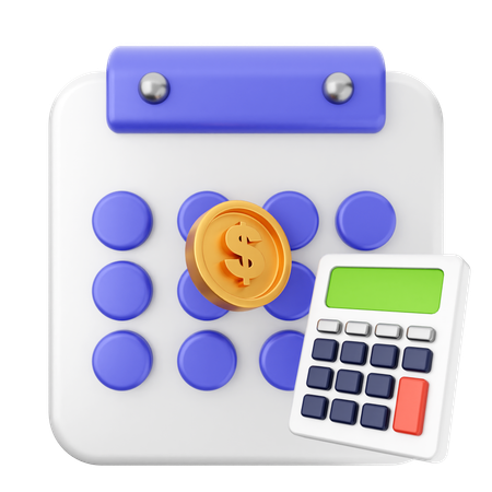 Calculadora calendário  3D Icon