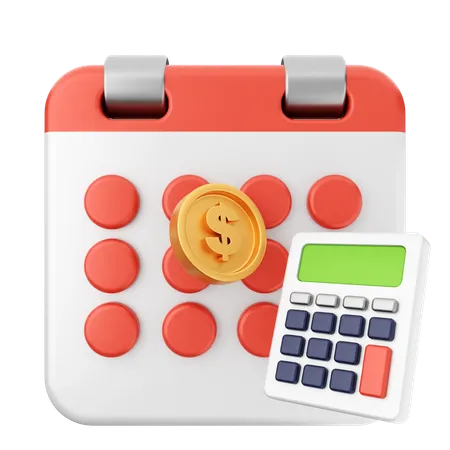 Calculadora calendário  3D Icon