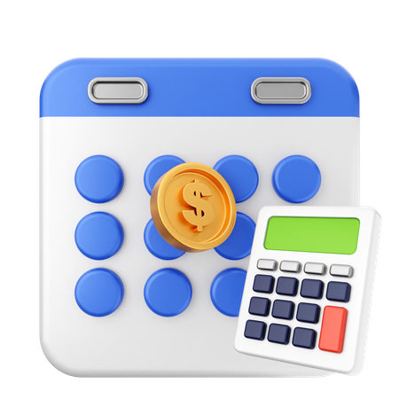 Calculadora calendario  3D Icon