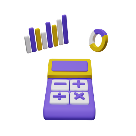 Calculadora com gráfico  3D Icon