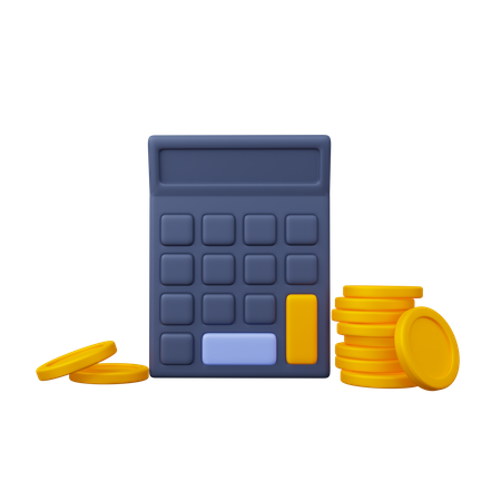 Calculadora com moeda  3D Icon