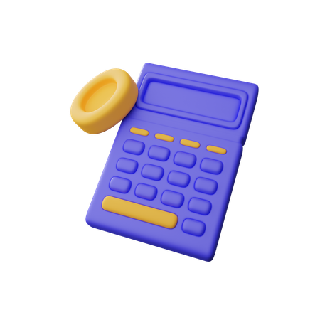 Calculadora con dinero  3D Icon