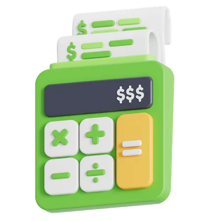 Calculadora de costos  3D Icon