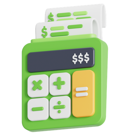 Calculadora custo  3D Icon