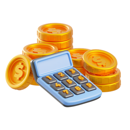 Calculadora de dinero  3D Icon