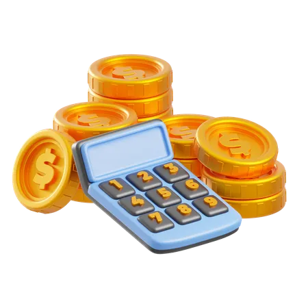 Calculadora de dinero  3D Icon