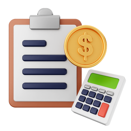 Calculadora de dinero  3D Icon