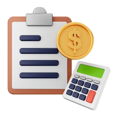 Calculadora de dinero  3D Icon