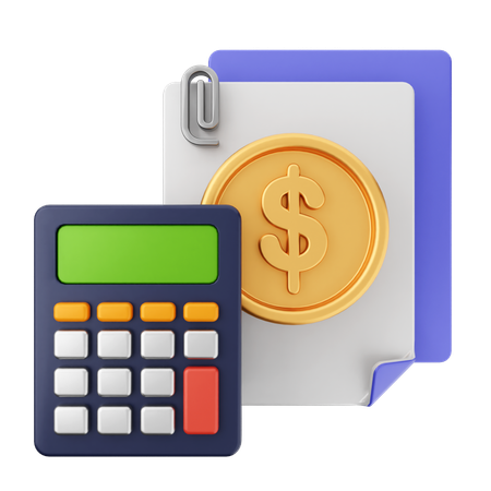 Calculadora de dinero  3D Icon