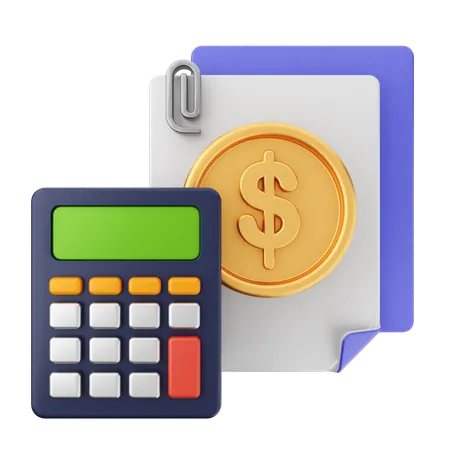 Calculadora de dinero  3D Icon