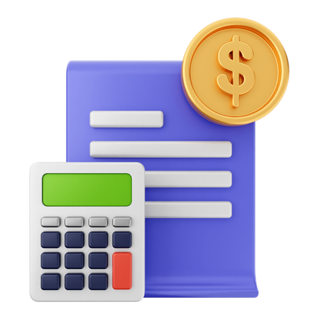 Calculadora de dinero  3D Icon