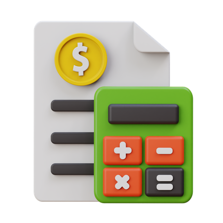 Calculadora de dinero  3D Icon