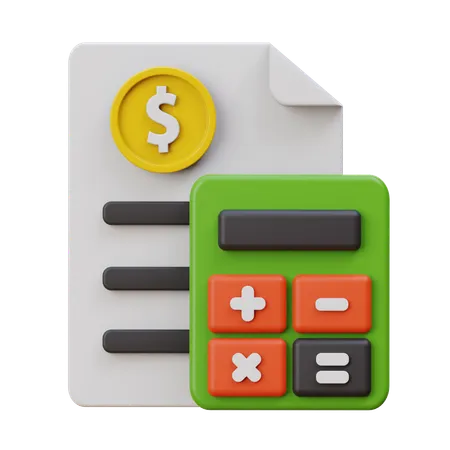 Calculadora de dinero  3D Icon