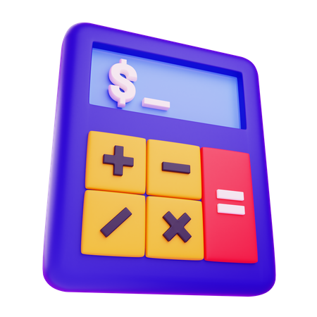 Calculadora de dinero  3D Icon