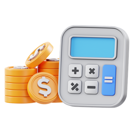Calculadora de dinheiro  3D Icon