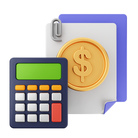 Calculadora de dinheiro  3D Icon