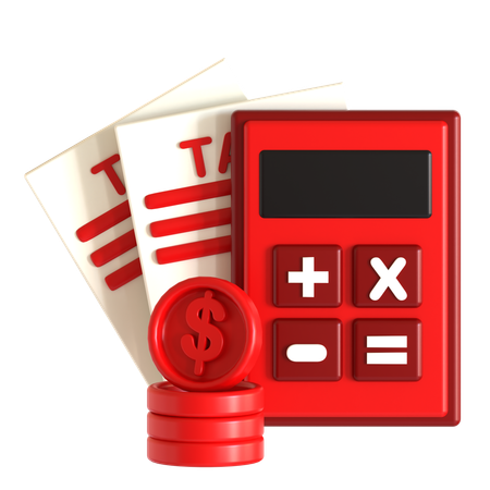 Calculadora de impuestos  3D Icon