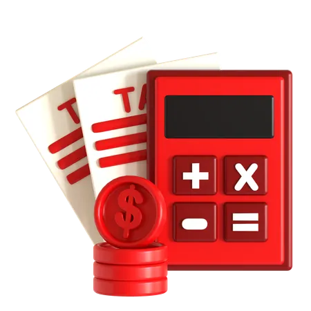 Calculadora de impuestos  3D Icon