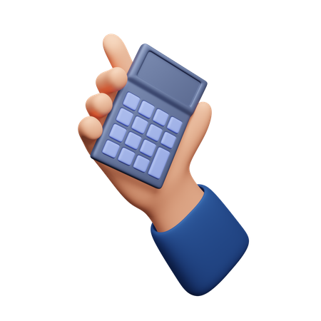 Calculadora de mano  3D Icon