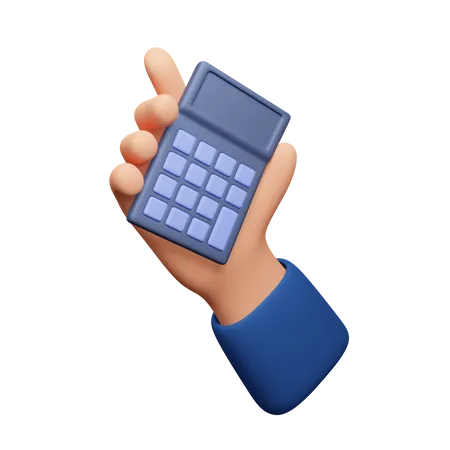 Calculadora de mano  3D Icon