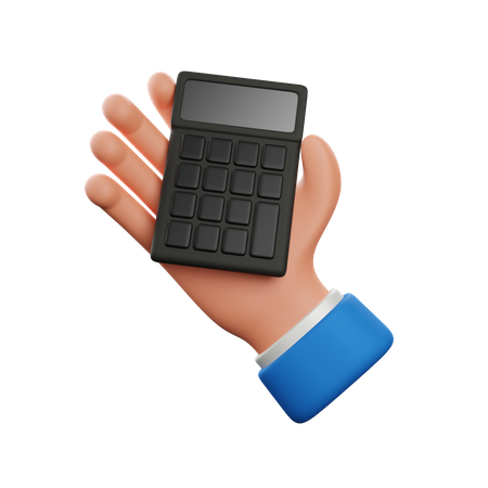 Calculadora de mano  3D Icon