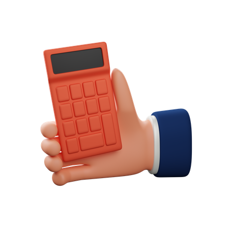 Calculadora de mano  3D Icon