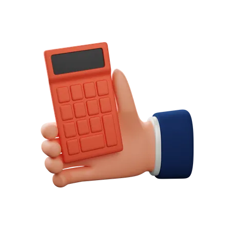 Calculadora de mano  3D Icon