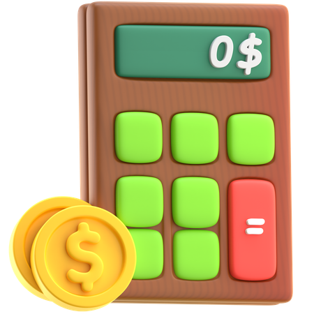 Calculadora de orçamento financeiro  3D Icon