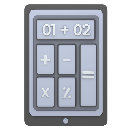 Calculadora digital  3D Icon