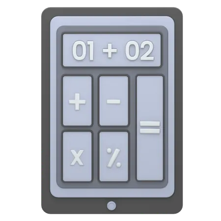 Calculadora digital  3D Icon