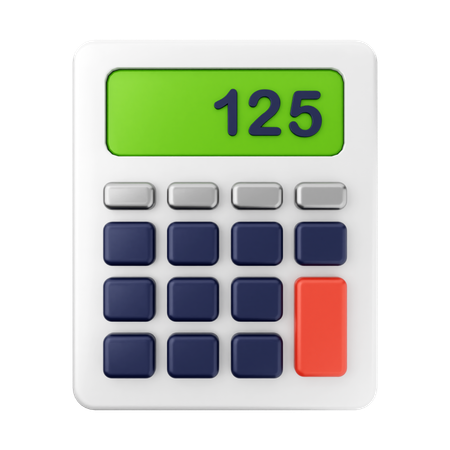 Educação calculadora  3D Icon