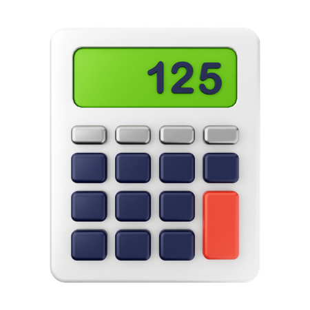 Educación calculadora  3D Icon