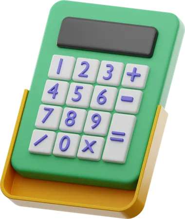 Calculadora financeira  3D Illustration