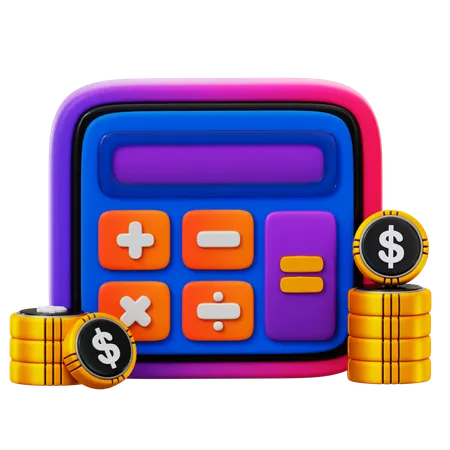 Calculadora financeira  3D Icon