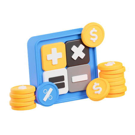 Calculadora financeira  3D Icon