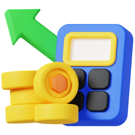 Calculadora financeira  3D Icon