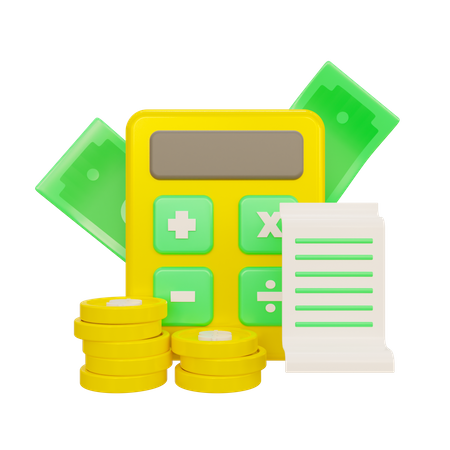 Calculadora financeira  3D Icon
